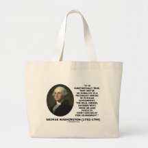 George Washington Virtue Morality Popular Gov't Canvas Bags