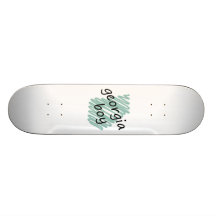 Georgia Boy on Child's Georgia Map Drawing Skate Board Deck