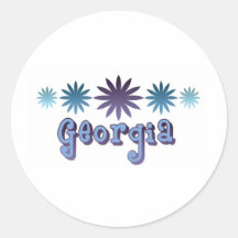 Georgia Round Sticker