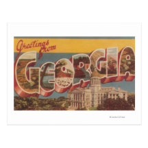 Georgia (State Capital) - Large Letter Scenes Post Card