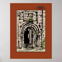 Georgian monastery poster