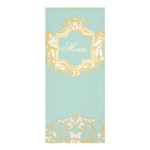 Georgiana (Marie Antoinette Blue) Menu Custom Announcements