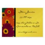 Gerber Daisies Plum Orange Teal Red & Lime Business Card Template