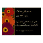 Gerber Daisies Plum Orange Teal Red & Lime Business Card Templates