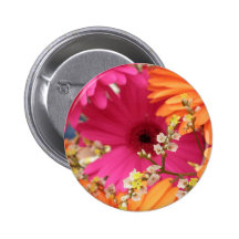 Gerber Daisy Pinback Button