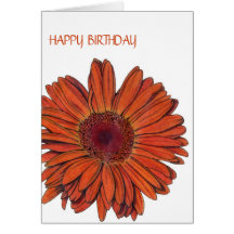 Gerbera Birthday Card