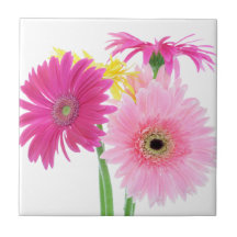 Gerbera Daisy Flowers Tile