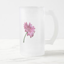 Gerbera Daisy Frosted Beer Mug