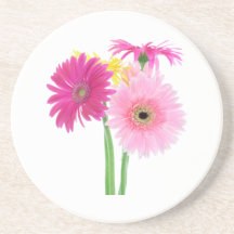 Gerbera Daisy Pink Drink Coasters
