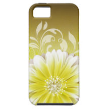 Gerbera Daisy Scroll 1 | yellow chalkboard iPhone 5 Covers