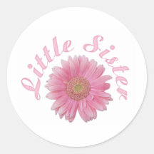 Gerbera Little Sister Round Sticker