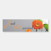 Gerbera Wedding Bumper Sticker