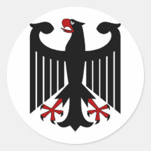 German Eagle Round Sticker