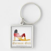 German Girl Flag Key Chains