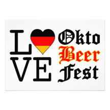 German Heart Love Oktoberfest Personalized Announcement