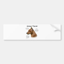 German Pinscher History Design Bumper Stickers