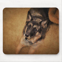 German Shepherd Artistic Photo Portrait Mousepad