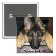 German Shepherd Be Kind Button