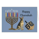 German Shepherd Chanukah Card Menorah Dreidel1