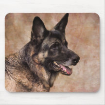 German Shepherd Classic Photo Portrait Mousepad