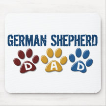 GERMAN SHEPHERD Dad Paw Print 1 Mousemat
