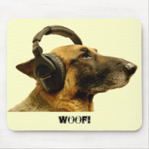German Shepherd face on Mousepad
