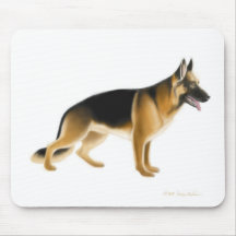 German Shepherd Guard Dog Mousepad
