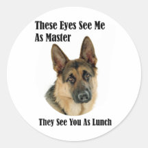 German Shepherd Master Round Stickers