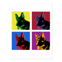 German shepherd post cards