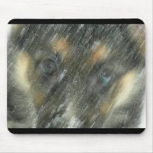 German Shepherd Puppy Eyes Mouse Pads