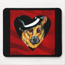 German Shepherd Valentine Mouse Mats