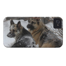German Shepherds Best Friends iPhone 4 Cases