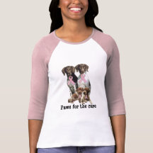 German Shorthaired Breast Cancer Ladies Shirt
