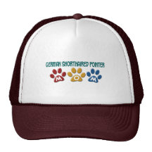 GERMAN SHORTHAIRED POINTER Mum Paw Print 1 Mesh Hats