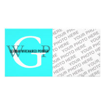 German Wirehaired Pointer Monogram Personalized Photo Card