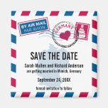 Germany Air Mail Wedding Save the Date Refrigerator Magnet