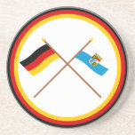 Germany & Bayern Crossed Flags Coaster