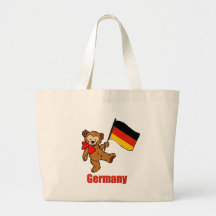 Germany Teddy Bear Tote Bags