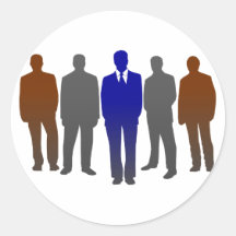 Geschäftsleute business men runder sticker