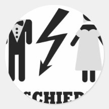 geschieden icon round sticker