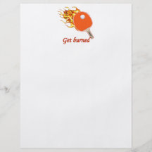 Get Burned Flaming Ping Pong Personalized Flyer