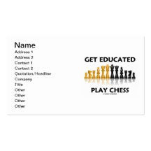 Get Educated Play Chess (Reflective Chess Set) Business Card