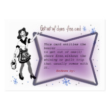 get out of chore certificate business card