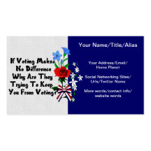 GET OUT THE VOTE BUSINESS CARD TEMPLATE