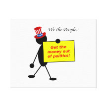 Get The Money Out of Politics Gallery Wrapped Canvas