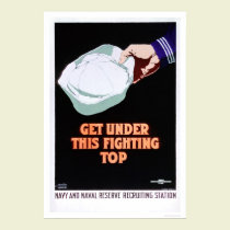 Get Under this Fighting Top - Navy (US02296) posters