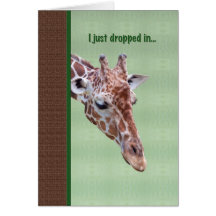 Get Well Card with Inquisitive Giraffe