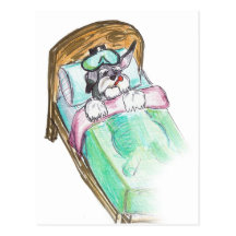 get well soon : bed post card
