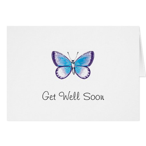 Get Well Soon Butterfly Card Zazzle