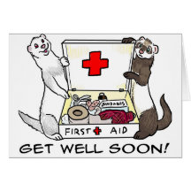 Get Well Soon ferret card